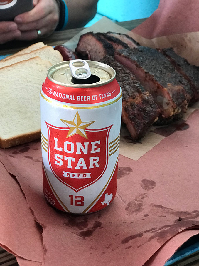 They sold Lone Star beer there