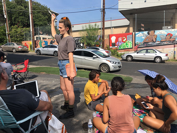 Nice lady taking preorders and letting us know how long it's going to take to eat