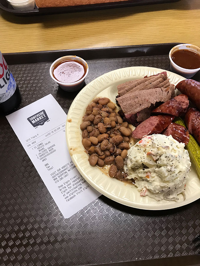 Plastic plates on trays. Not so sure about this